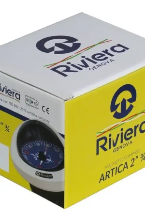 Di Tendenza Bussola Riviera BA1-2022 frontale bianca, rosa e nera per nautica e vela con design compatto