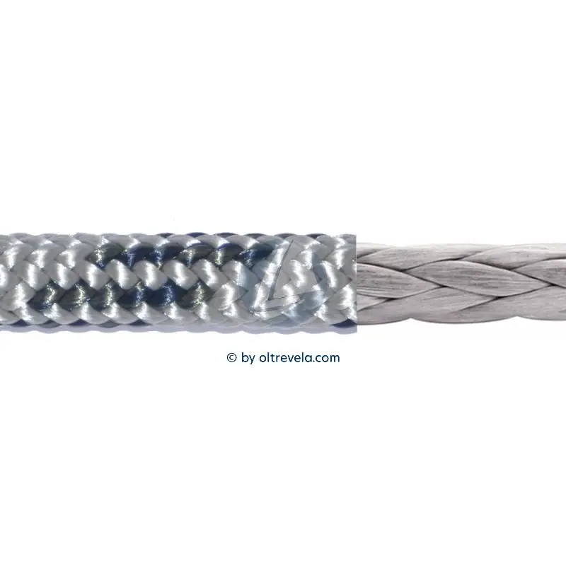 Doppia treccia POLIESTERE16 SILVERTECH alta tenacità con anima Dyneema/polipropilene Ø8mm blu Nuovo Arrivo