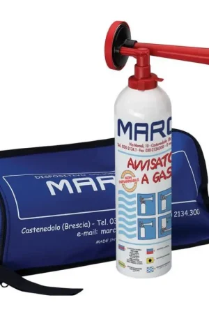 Segnalatore Sonoro a Gas 400ml Omologato RINA con Cornetto in Plastica e Fondello in Acciaio Inox - Sicurezza Nautica per Barca Prezzo Basso