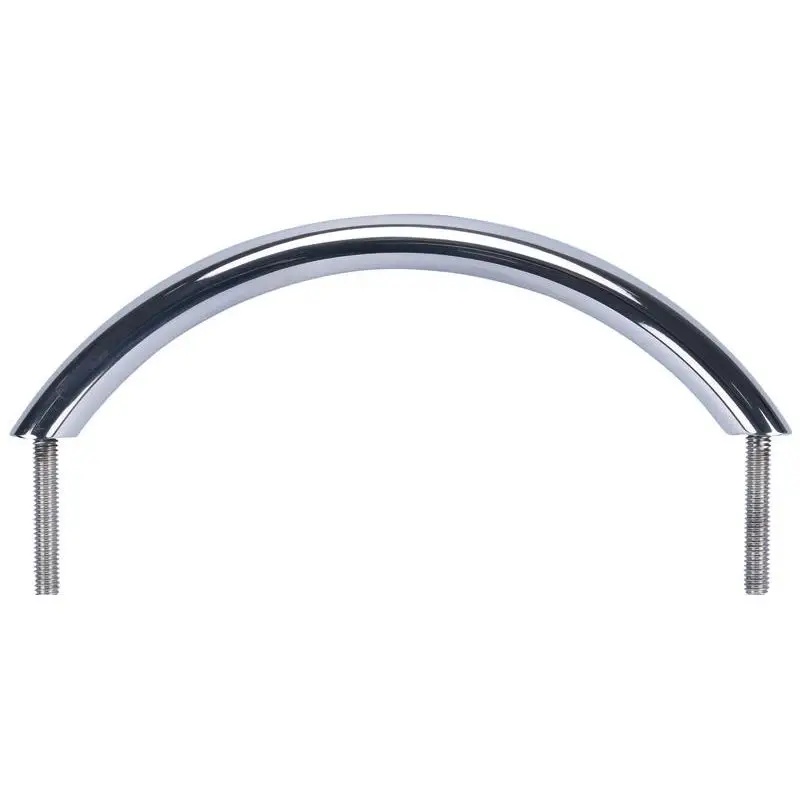 Corrimano Ovale Inox 300 mm - Acciaio Inox Lucidato a Specchio con Fissaggio a Prigionieri Ø 8 mm per Barche e Vela Bestseller