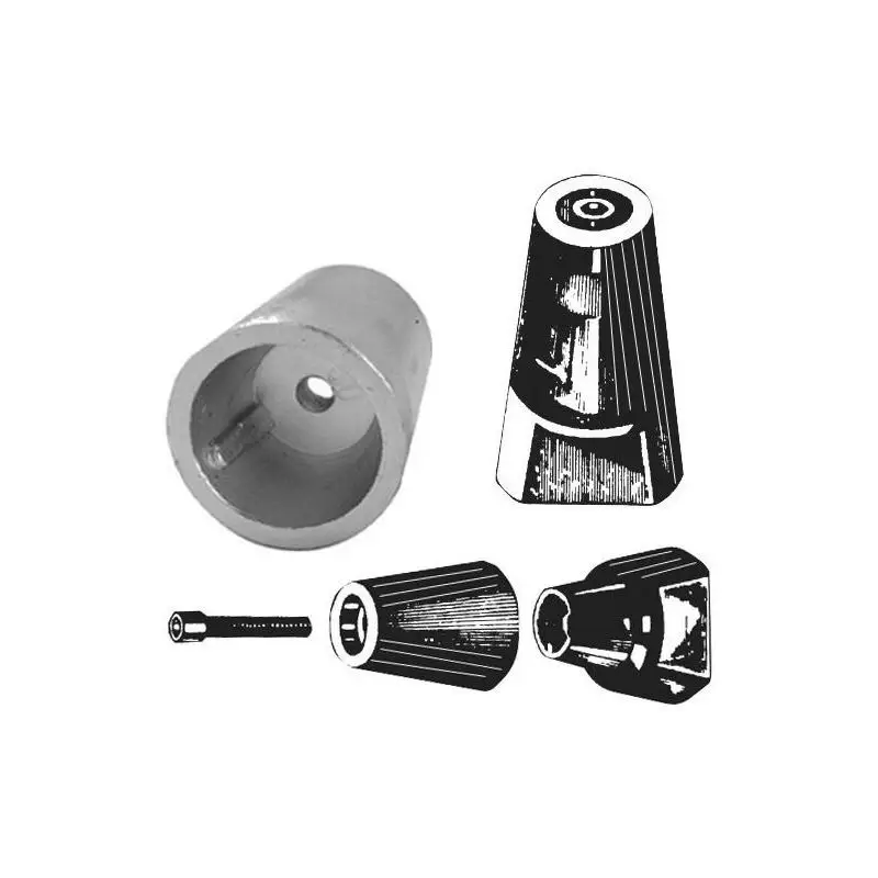 Di Tendenza Ogive Complete mm 45 in Alluminio 33x2 con Zinco Intercambiabile per Nautica - Tecnoseal
