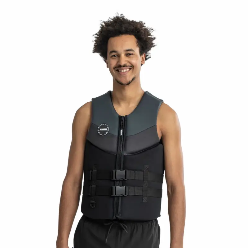 Giubbotto di Aiuto al Galleggiamento Jobe Sport Men Grey TG.S - 50N in Neoprene con Cerniera e Cinghie Regolabili - Massima Mobilità e Sicurezza in Nautica Quantità Limitata