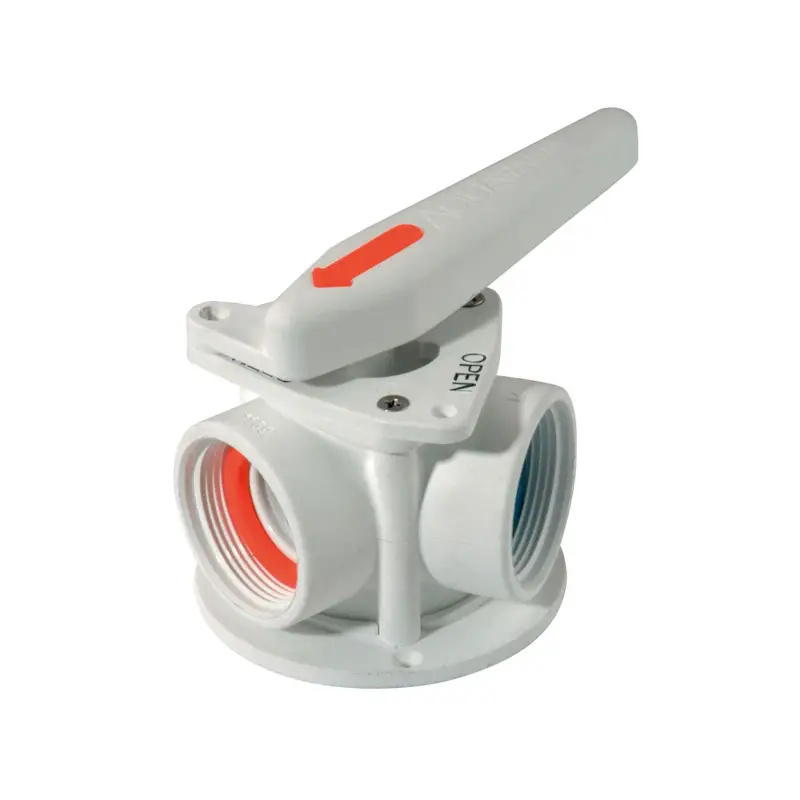 Rubinetto Manuale a 3 Vie Aquavalve Ø 1 1/2 per Serbatoi Acque Nere - Nylon Rinforzato con Fibra di Vetro - Design Versatile e Testato a 300 PSI - Trudesign Offerta Del Giorno