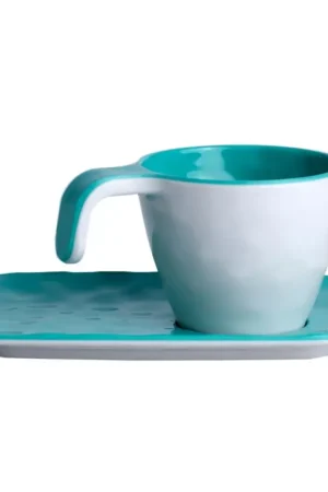 Tazzine Caffè Serie Harmony - Set di 6 Pezzi in Melamina 100% PBA Free, Lavabili in Lavastoviglie - Accessori Nautici per la Vela e la Nautica Spedizione Espresso