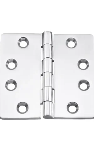 Acquista Ora Cerniera Inox AISI 316 Lucidato a Specchio 102x102 mm - Spessore 4 mm per Nautica e Vela