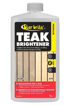 Miglior Prezzo Teak Brightener 1L - Sbiancante per Teak Ravvivante e Facile da Usare per il Restauro della Nautica