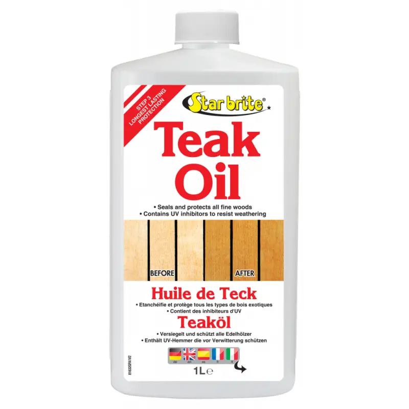 Soddisfatti O Rimborsati Olio di Teak 1lt - Protezione e Bellezza per Legni Pregiati, Asciugatura Rapida - Starbrite