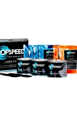 Spedito Oggi Kit Prospeed Grande per Eliche - Rivestimento Antincrostazione Ecologico per Barche, 3,4 m², Senza Rame e Stagno, Contiene Accessori per Applicazione