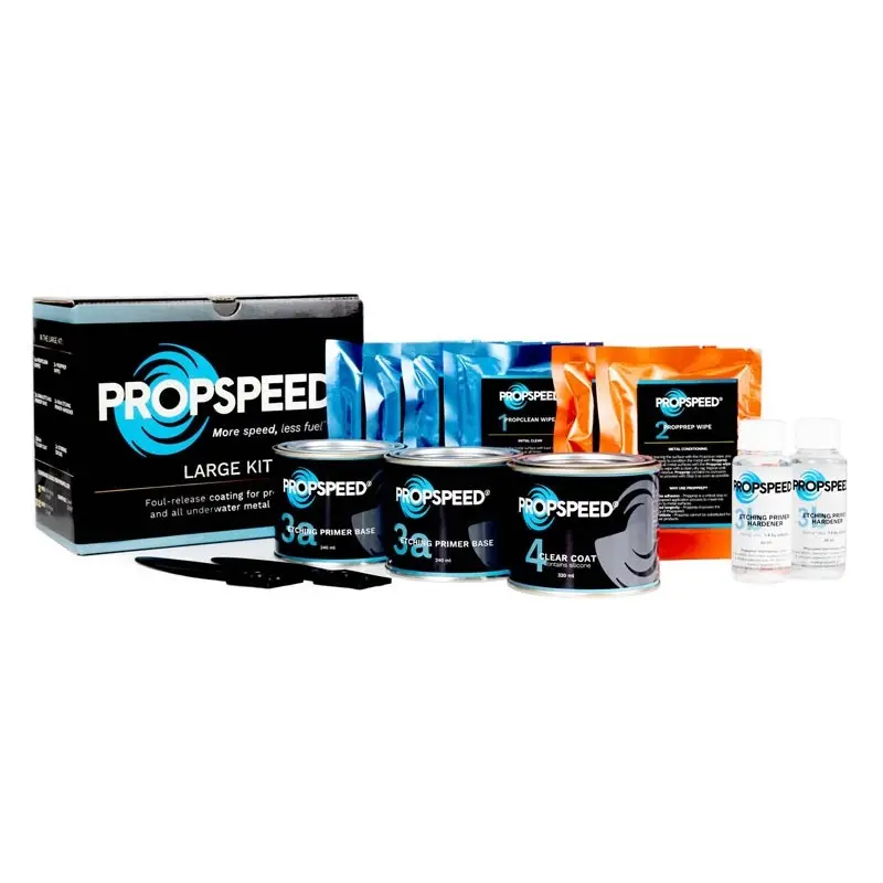 Spedito Oggi Kit Prospeed Grande per Eliche - Rivestimento Antincrostazione Ecologico per Barche, 3,4 m², Senza Rame e Stagno, Contiene Accessori per Applicazione