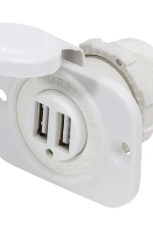 Doppia Presa USB 12V Bianca - Presa con Doppia Porta USB in Materiale Anticorrosione con Tappo di Protezione - Rif. Originale 1016200 Ordina Subito