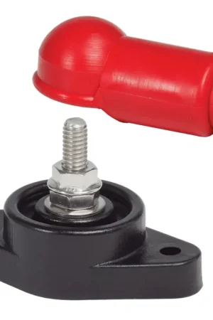 Connettore Alto Amperaggio Ø M8 con Perno in Acciaio Inox e Cappuccio Protettivo Rosso - Ideale per il Settore Nautico e Vela Compra Adesso