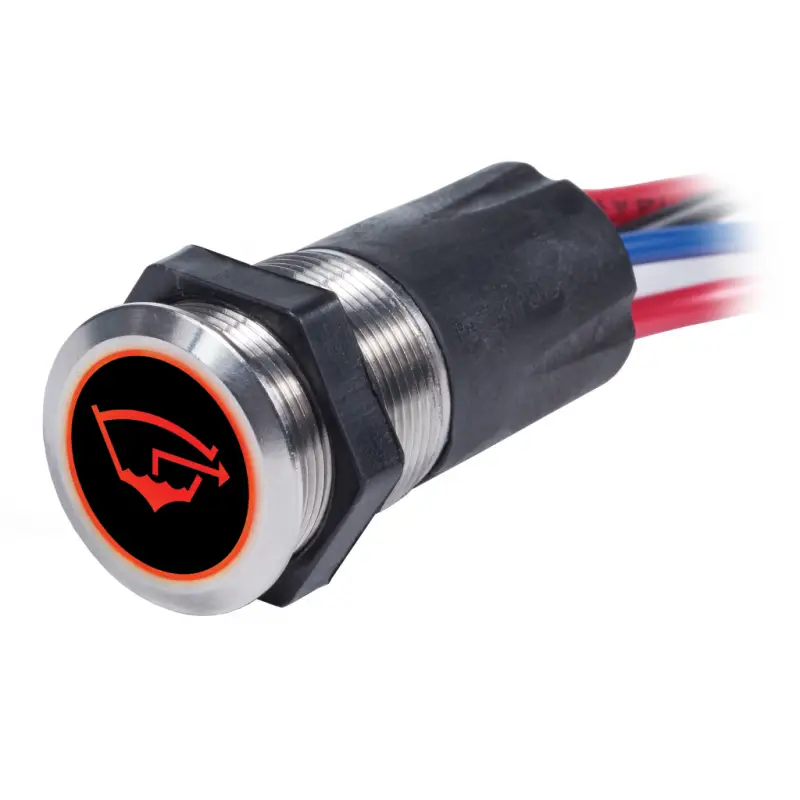 Interruttore Retroilluminato a LED Blu-Rosso IP67 in Acciaio Inox 316 - Impermeabile e Resistente alla Corrosione con Etichette per Nautica e Barche Bestseller