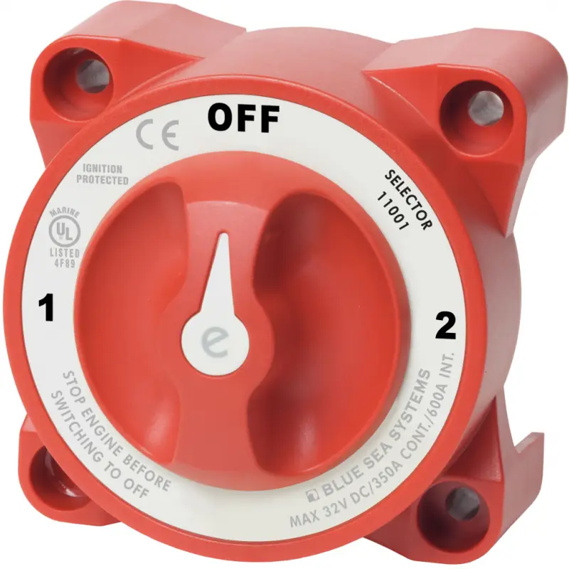 Must-Have Deviatore 0-1-2 Serie eDEVIATORE Blue Sea - Policlorurato Rinforzato con Contatti in Rame Argentato, Montaggio Esterno o ad Incasso, Potenza fino a 1200A Max per Applicazioni Nautiche
