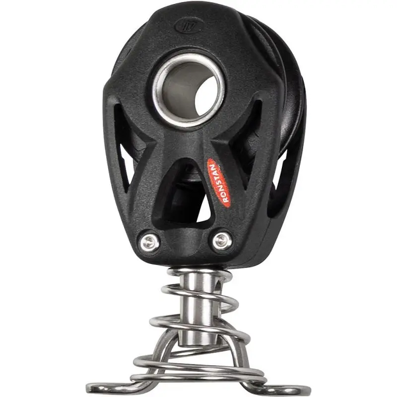 Must-Have Bozzello Singolo su Molla Serie 40 BB Orbit Block™ Ronstan - Puleggia 40mm, Carico di Lavoro 400kg, Peso 70gr - Ideale per Randa, Spinnaker e Regolazioni su Barche fino a 9m