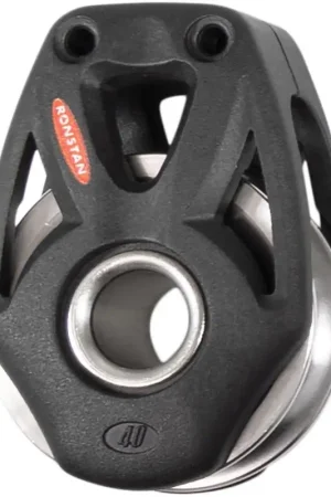 Bozzello Singolo Ronstan Serie 40 BB Orbit Block™ con Arricavo e Guance Apribili HL Alto Carico - 1000kg MWL, 40mm Puleggia, 96gr, Design Compatto e Leggero - Ideale per Vela e Nautica Super Prezzo