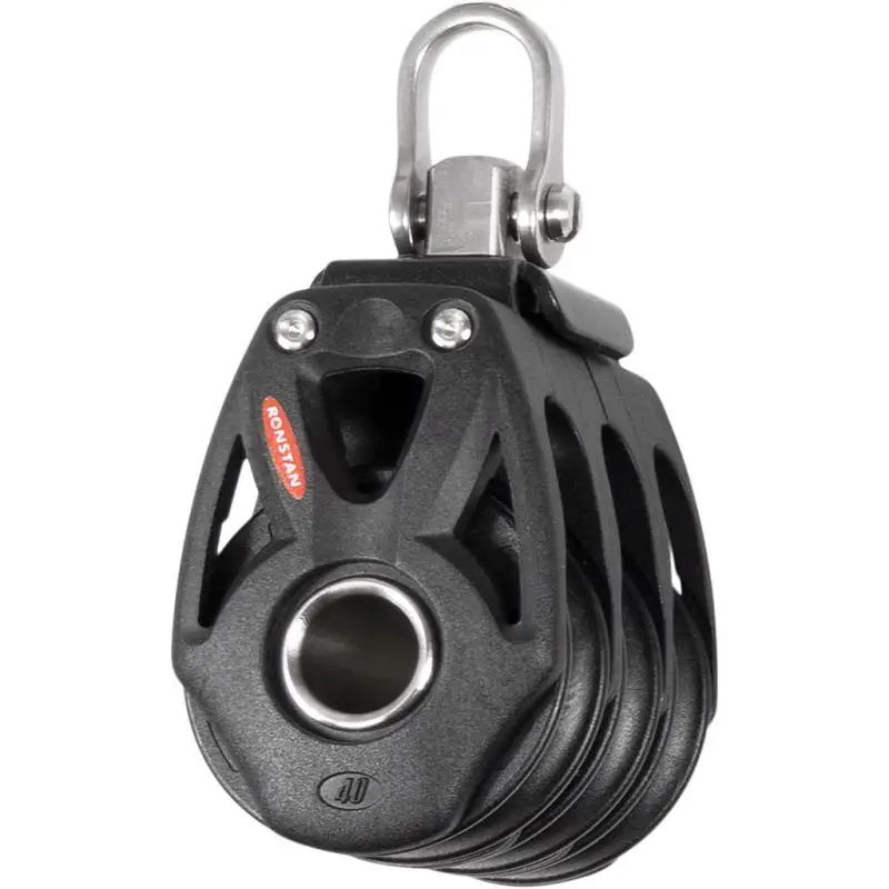 Bozzello Triplo Testa Girevole Serie 40 BB Orbit Block™ Ronstan - 40mm, 600kg MWL, 167gr, Alta Performance per Imbarcazioni fino a 30 piedi Promozione