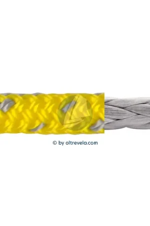 Acquista Ora Bobina 100 metri doppia treccia POLIESTERE16 T90 alta tenacità Ø4mm gialla