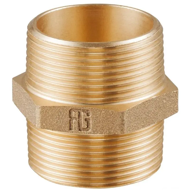 Niples doppio M-M in bronzo GUIDI per impianti nautici - Rubinetteria di alta qualità per barche e velieri Spedizione Espresso