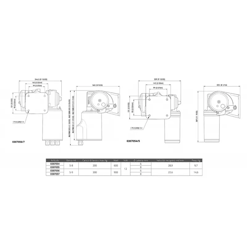 Salpa Ancora Orizzontale BL2Quick in Acciaio Inox AISI 316 e Bronzo Cromato - Sistema Automatico di Caduta Libera con Control Box e Maniglia Novità