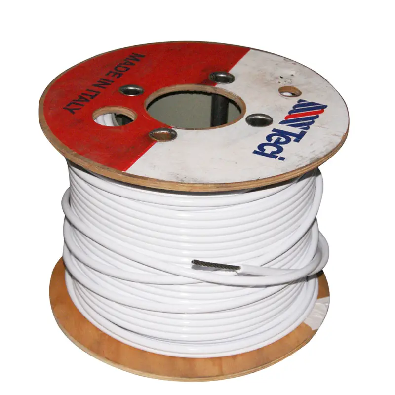 Fune in Acciaio Inox AISI 316 Rivestita in Plastica Bianca - Ideale per Battagliola e Corrimano in Nautica e Vela Ultima Occasione