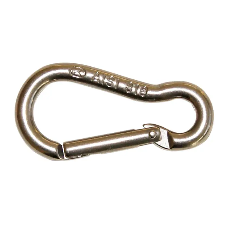 Occasione Moschettone Kong Inox 316 - Acciaio Inossidabile AISI 316, Chiusura Key-Lock, Ø 13mm, Lunghezza 160mm, Carico di Rottura 2400Kg - Ideale per Vela e Nautica