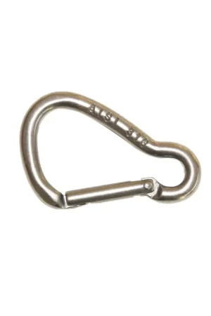Moschettone Asimmetrico Kong in Acciaio Inox AISI 316 - Alta Qualità, Ampia Apertura, Chiusura Key-Lock, Carico di Rottura 2800Kg, Ø 12mm x 120mm Economico