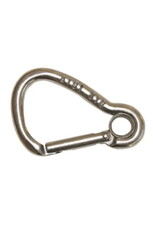 Soddisfatti O Rimborsati Moschettone Aimmetrico Kong in Acciaio Inox AISI 316 - Ampia Apertura e Chiusura Key-Lock, Carico di Rottura 2800 Kg, Occhio Ø 15,5 mm - Alta Qualità per Nautica e Vela