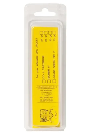 Non Perdere Kit di Ricarica Completo per Giubbotti Autogonfiabili Veleria San Giorgio - Include Bomboletta CO2, Pastiglia Idrosolubile e Pin Verde