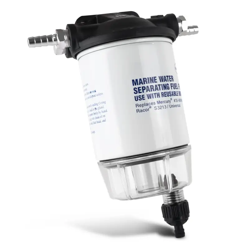 Filtro Separatore Acqua-Benzina Universale Mercury - Lega Leggera, Cartuccia 10 Micron, Portata 227 lt/ora, Dimensioni Ø 92x230h mm - Rif. Or. 35-809097 Miglior Prezzo