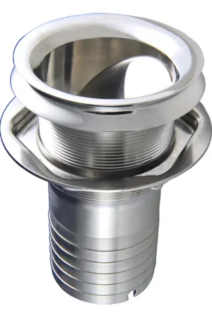 Bocchettone Scarico Motore in Acciaio Inox AISI 316 con Paletta Antiriflusso e Controflangia - Nautica e Vela Occasione Imperdibile