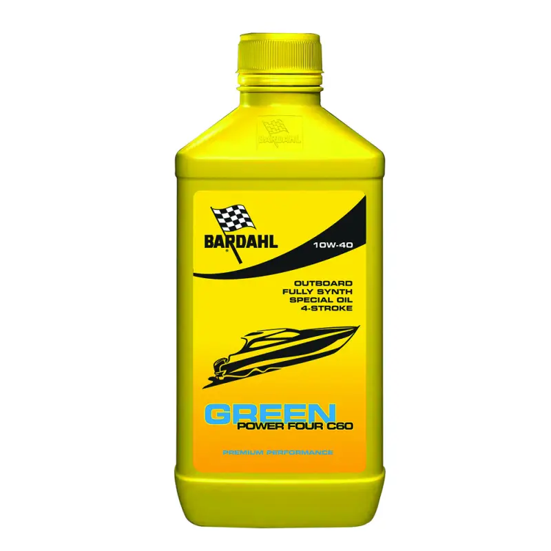 Ultima Occasione Olio Lubrificante Sintetico Bardahl Green Pow Four C60 per Motori Fuoribordo ed Entro-Fuoribordo 4T - Performance Premium, SAE 10W-30/10W-40, NMMA FC-W - Protezione Avanzata e Maggiore Longevità del Motore