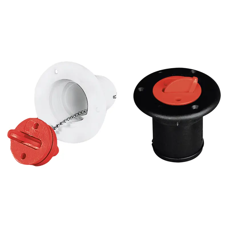 Prezzo Di Fabbrica Tappi Imbarco Carburante in Plastica Bianco/Nero - Omologati R.I.Na. - Ricambio Nuova Rade per Barche e Nautica