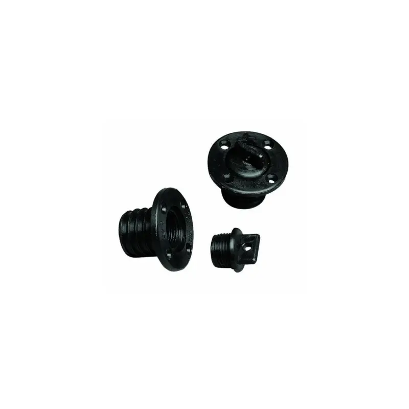 Tappo Scarico Acqua in Nylon - Ombrinale Rotondo con Tappo a Vite, Foro Ø 16 mm, Esterno Ø 27 mm - Nuova Rade Economico