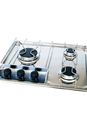 Piano Cottura Nautico a Tre Fuochi con Fermapentole per Art. 2402308 - Perfetto per Barche e Yachts Offerta Speciale