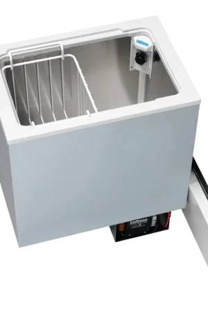 Frigorifero a Pozzetto Indel Marine con Rivestimento Inox e Compressore Ventilato - Dimensioni Compatte 380h x 395l x 395(+165)l - Perfetto per Barche e Yatch Affare