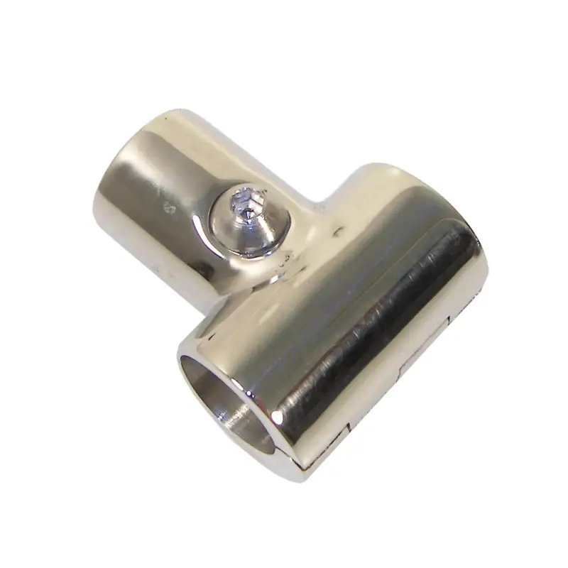 Raccordo a Tee Dritto Apribile in Acciaio Inox AISI 316 Lucidato a Specchio - Accessori Nautici di Qualità per Barche e Vele Ultimissimo Modello