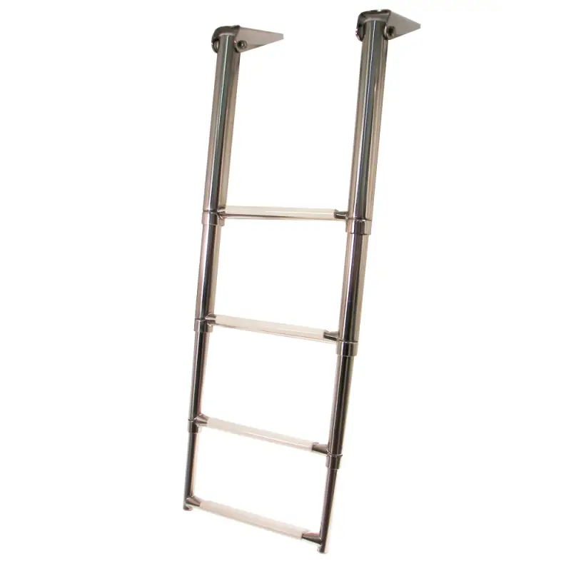 Non Perdere Scaletta Telescopica Inox AISI 316 a 4 Gradini con Gradini Antiscivolo in Plastica Bianca per Barche - Alta Qualità e Sicurezza nella Nautica