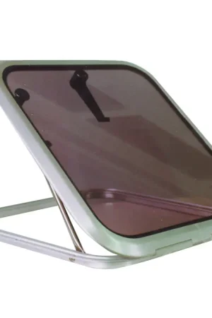 Promozione Esclusiva Passo Uomo Ribaltabile Nautica F4 - Profilato in Lega Leggera Anodizzata con Lastra in Metacrilato Grigio e Maniglie in Nylon