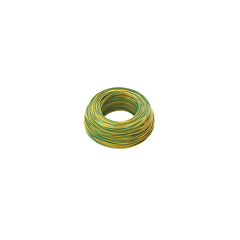 Direttamente Dal Produttore CORDICELLA GIALLO VERDE - Cavo in rame unipolare isolato in PVC di qualità S17 per basse tensioni, flessibile e resistente, conforme a normative CE e di sicurezza.
