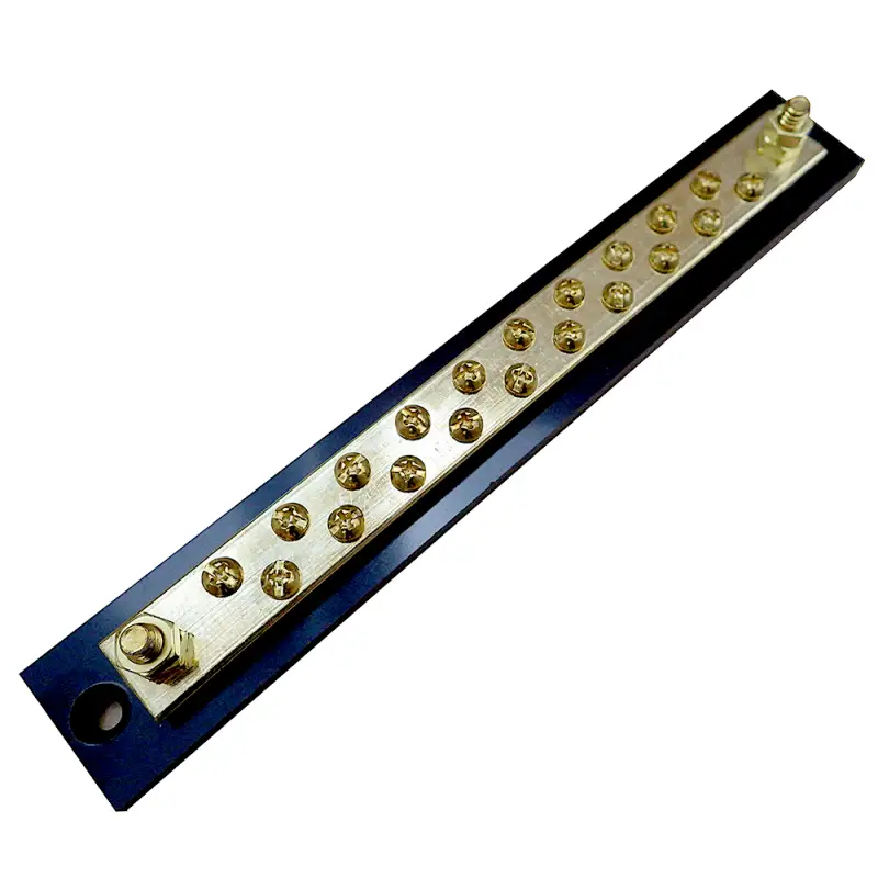 Terminali Elettrici in Ottone per Nautica - Connessione Affidabile con Base in ABS e Barra di Distribuzione - Marine Town Vendita Finale