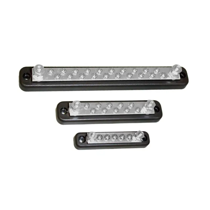 Terminali Elettrici in Acciaio con Connessione Base in ABS e Barra di Distribuzione in Rame Stagnato - Perni e Dadi in Acciaio Inox - Marine Town Prezzo Basso