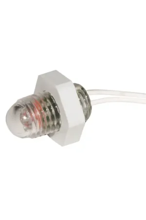 Luce di cortesia a 1 LED in policarbonato - Alta luminosità, stagna IP67, per montaggio a vite - Ideale per scalini, passerelle e gavoni - Alimentazione 10/24V, consumo 0,3W, dimensioni Ø 12mm Soddisfatti O Rimborsati