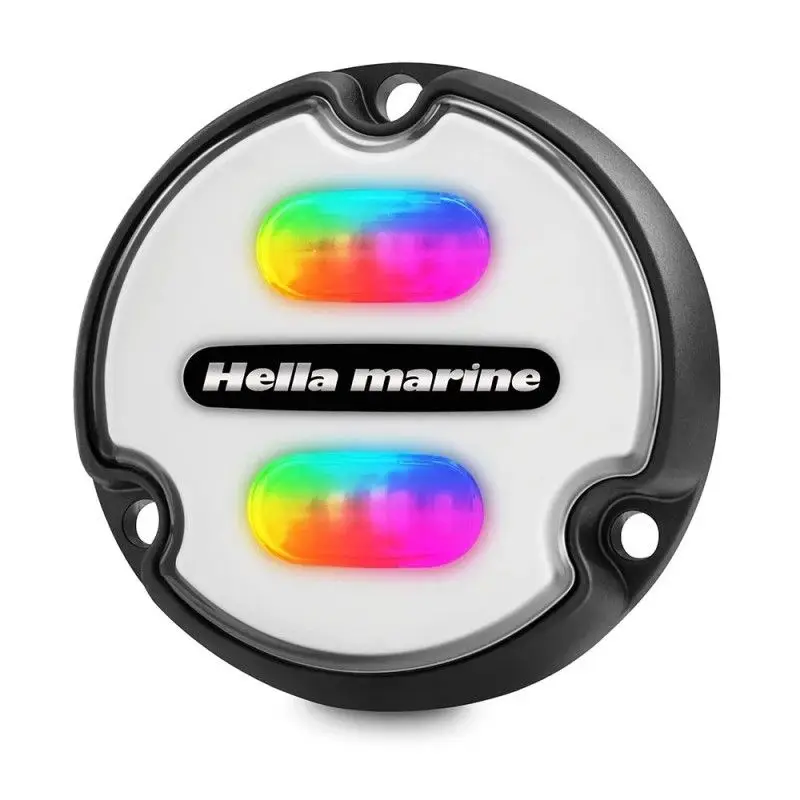 Occasione Imperdibile Faro Subacqueo RGB a LED Apelo A1 - Hella Marine | 1800 Lumen, Ottiche 5000 K°, IP68/IP69, Elettronica Multivolt, Compatto e Potente per Nautica
