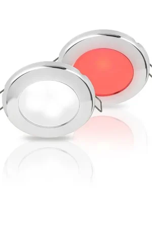 Faretto Euroled 75 Due Colori - Faretti LED Stagni IP67 per Installazioni Nautiche, Resistente UV e Corrosione, Consumo 3W, Luminosità Dimmerabile 190 Lumen, Cavo Marino 12 cm Nuovo Arrivo