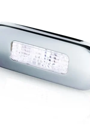 Luce di Cortesia a LED Oblong Hella Marine - IP67 Stagna per Installazioni Nautiche, Cornice in Acciaio Inox e Lenti Antiurto, Consumo 0,5W, Montaggio a Incasso Ideale per Gradini e Gavoni Promozione