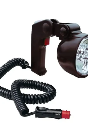 Base per Proiettore Portatile a LED Hella Marine - Staffa di Montaggio Resistente e Stagna IP6K9K, Corpo in Alluminio Anodizzato, 2500 Lumen con Cavo a Spirale da 3,5 m Di Tendenza