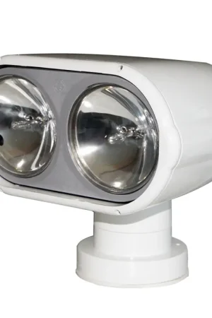 Doppio Proiettore Elettrocomandato in ABS Resistente ai Raggi UV - Potenza 130000 Candele, Rotazione 360° e 60°, Installazione Facile, Nautica e Vela Vendita Finale
