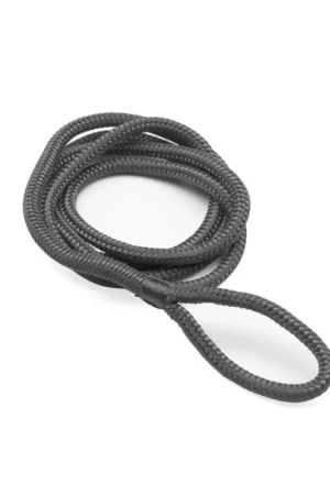 Prezzo Basso Cima di Ormeggio Doppia Treccia in Polyamide Nero con Occhiello