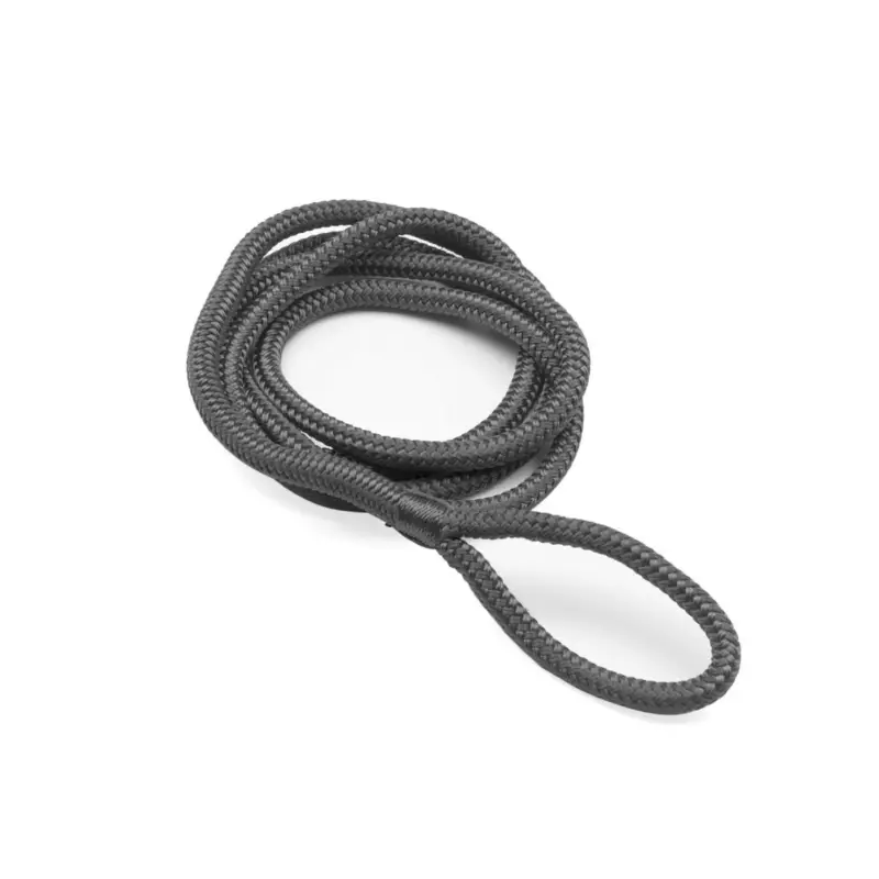 Prezzo Basso Cima di Ormeggio Doppia Treccia in Polyamide Nero con Occhiello