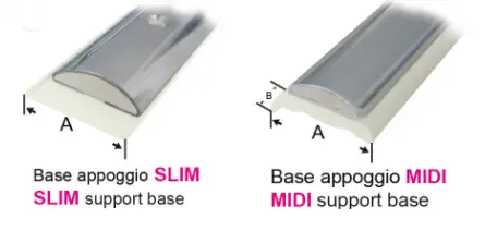 Base Appoggio per Profilo Sphaera PVC Bianco Popolare